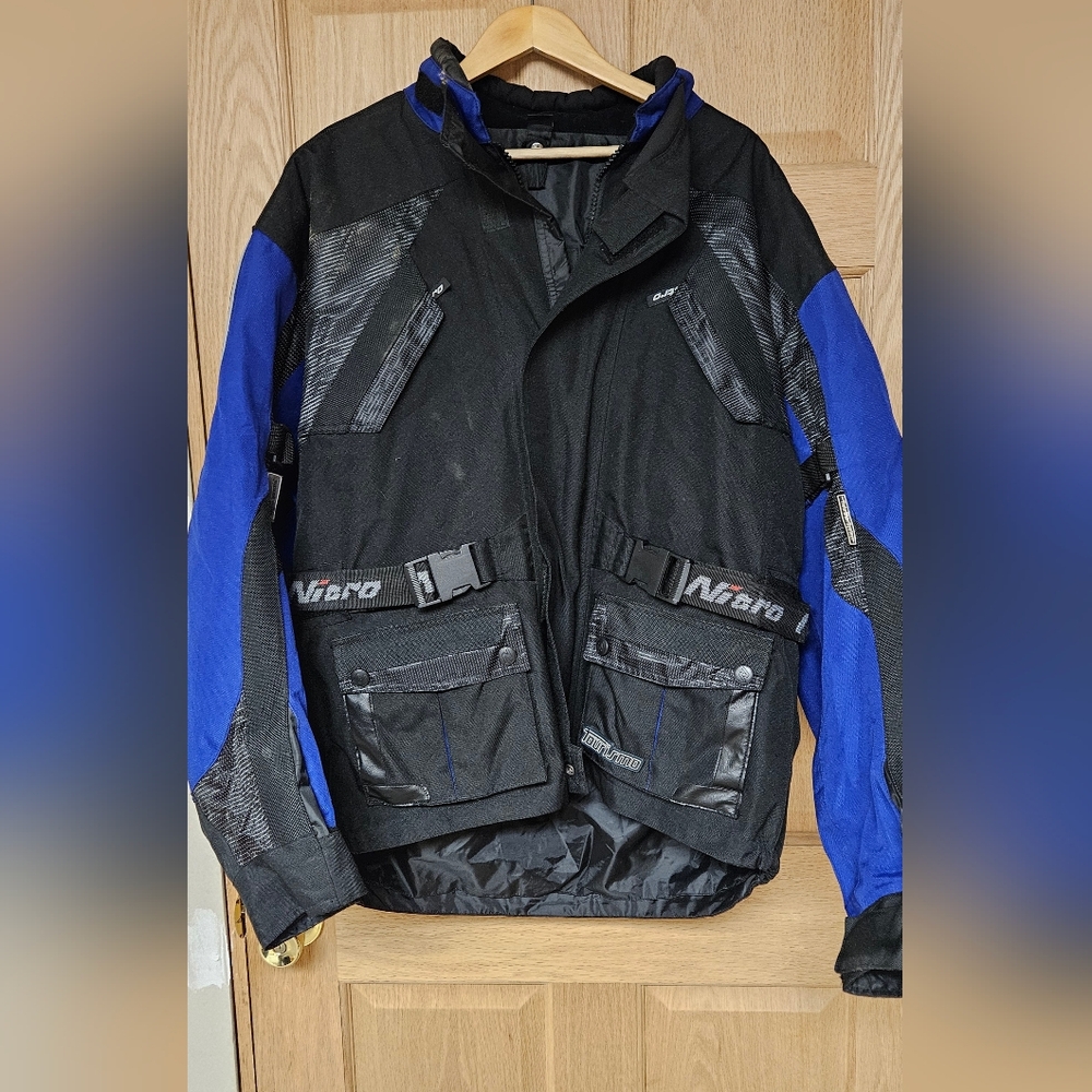 Nitro Large Motorcycle Black and Blue‎ Men's Jacket